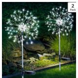New 2 pack Solar Garden Lights Outdoor Waterproof