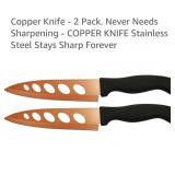 (New) 2 Pk.  Copper Knife ... Never needs