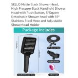(New) Sello Matte Black Shower Head