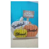 New Pumpkin Display. 13.5" Tall