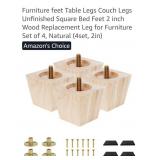 (New)  4pc   2inch Furniture Legs with metal