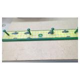 John Deere Wood Rack with Hat Hooks 23" long
