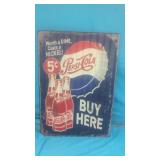 (New) Drink Pepsi Metal Sign (18.5" x 8.5")