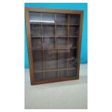 Glass door Minatures Cabinet, Multiple Sections