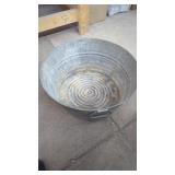 Vintage #0 Galvanized Steel Wash Tub.  Good