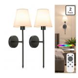 2 New 19.9 inch Battery Operated Wall Sconce