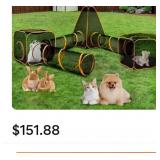 New 7 PC Outdoor Cat Enclosures 7-in-1 Cat Tent