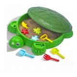 New Turtle Sandbox with Lid & Beach Toys Set, 38"