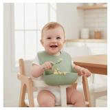 3 New PandaEar  Silicone Baby Bibs Waterproof,