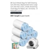 (80) Litter Bags for Self Cleaning Cat Litter Box