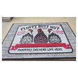 Ew Fluffy Butt Hut  Floor Mat 18x27