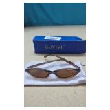 GUVIVI Retro Oval Sunglasses for Women Chic Cat