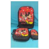 (New) Minnie & Mickey Mouse Backpack, Lunch Bag &