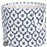 (Medium) Polyester Round Pet Bin ( Navy) 12" x 15"