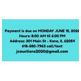 Payment Date, Time & Location Info