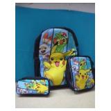 (New )3 PC Pokemon Pikachu.Backpack,