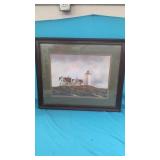 Lighthouse Picture  (18.5" x22.5") (has crack in