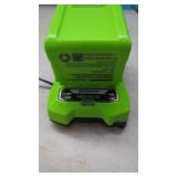 Greenworks 40 volt Battery and Charger.   Has