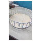 New Large Round Metal Centerpiece  14"  x 4.5"