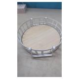 New Small Round Metal Centerpiece  10"  x 2.5"