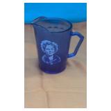 Vintage Shirley Temple Cobalt Blue Glass Mini
