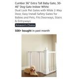 (New) 36" Extra Tall Baby Gate(30-46 inches Wide)