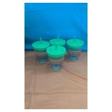 (4) 15oz Tumblers with lids & straws
