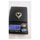 Estate...(3.4 grams) 10k Heart & Diamonds Pendant