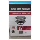 New 6" Universal insulated Chimney Rain Cap.