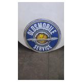 (New) Oldsmobile Service Metal Sign (35 " Round)