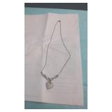 Estate..  Sterling 925 AU  Heart & Diamond