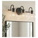 New Quoizel 3 Light Vanity Light Black 20" wide