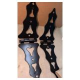2 New 8" Black Coated Strap Hinges