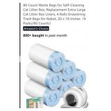 (80) Cat Litter Bags for Self Cleaning Cat Litter