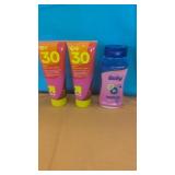 Sunscreen Lot. 2 Adult SPF30 & 1SPF50 Baby