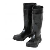 New Size 10 Black Steel Toe Boots