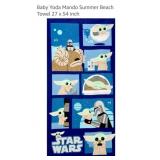 Baby Yoda Mando Summer Beach Towel 27" x 54"