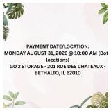 Payment & Location Info