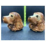 2 Royal Copley dog wall pockets