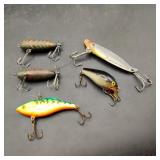 5 Vintage Fishing Lures