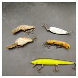 5 Vintage Fishing Lures