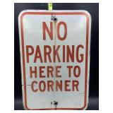 No parking metal sign 12 x 18 inches