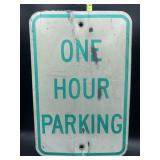 One hour parking metal 12x18
