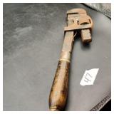 Vintage Champion Wood Handle pipe Wrench