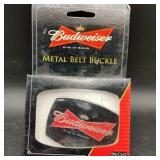 Budweiser Metal Belt Buckle. new in Package 2008
