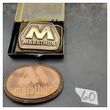 (2) Marathon   Belt buckles