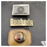 (3) Peabody Coal Belt buckles