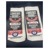 2 Lawrence brand 25lbs no 8 & 8 1/2 magnum shot