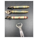 4 advertisement bottle openers