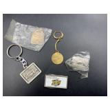 Advertisement keychains and money clip